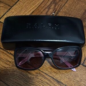 Ralph Lauren Black and Pink Women's Sunglasses
